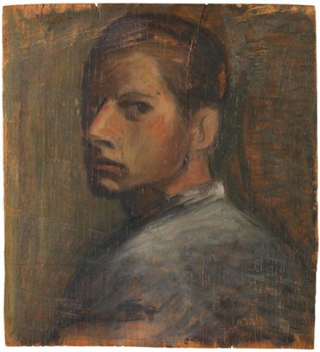 Mario Marcucci, Ritratto di Alessandro Parronchi [1942], olio su tavola, cm. 27,5x25,5