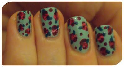 [Vintage Challenge Week] Sunday - Nail Art (using some of the above polishes) Vintage roses