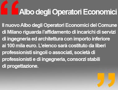 Albo degli Operatori Economici - Comune di Milano