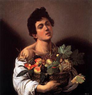 Caravaggio: Giovane con canestro di frutta