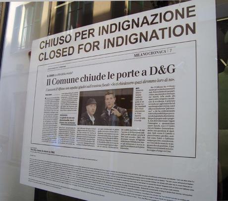 Dolce & Gabbana chiusi per indignazione