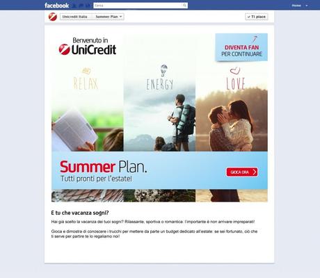 concorso online unicredit summer plan premi facebook 