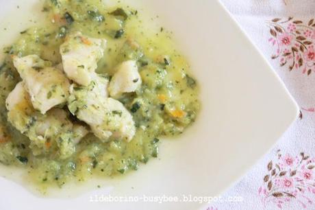 Sorellanza - Filetti di Pesce con Salsa di Zucchini or Fish Fillet with Courgette Sauce