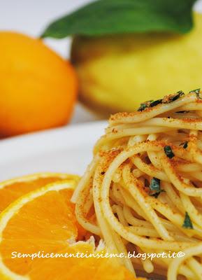 Spaghetti alla bottarga di tonno profumati agli agrumi