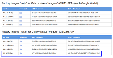 Android 4.3 Jelly Bean: disponibile la factory image per Galaxy Nexus