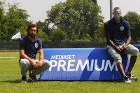 Mario Balotelli e Andrea Pirlo testimonial della campagna Mediaset Premium