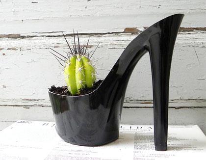 Devil Woman. stiletto cactus planter