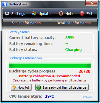 ssbc06 BatteryCare, ottimizzare lautonomia del notebook ed aumentare la durata della batteria