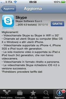 Skype: da oggi videochiamate free su iPhone