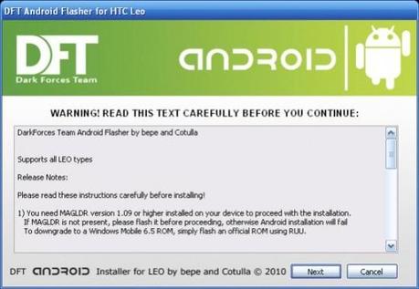 DAF SCREEN 550x380 HTC HD2: come installare Android Froyo 2.2 nativo sulla NAND