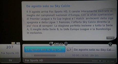 Su Hotbird / Sky arriva (in fase di test) l'atteso Fox Sports HD Su Hotbird / Sky arriva (in fase di test) l'atteso Fox Sports HD