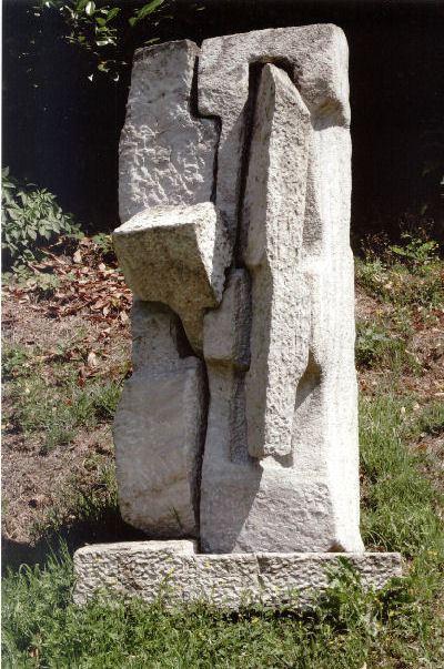 Giancarlo Sangregorio, Lo Zigo Zago, 1982-88, Marmo di Crevola d'Ossola, H cm 265x120x120