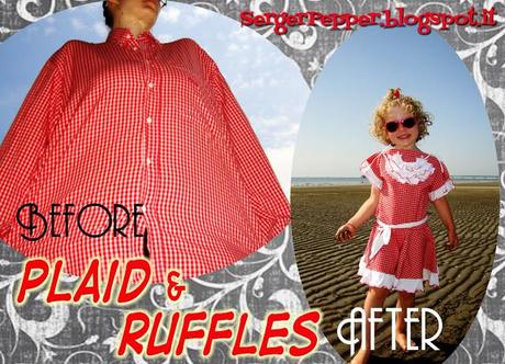 SergerPepper - Tutorial: Plaid & Ruffles Shirt to Dress