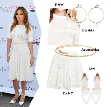 JENNIFER IN TOTAL WHITE: COPIA IL LOOK