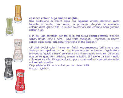 NOVITÀ: Essence AUTUNNO - INVERNO 2013