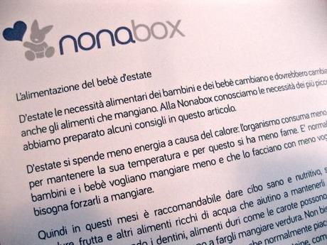 Nonabox, ogni mese i migliori prodotti per te e il tuo bambino [luglio 2013]