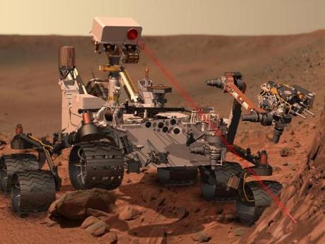 Curiosity at work on Mars