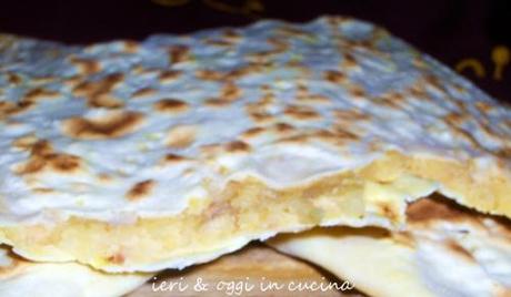 i Tortelli alla lastra farciti di patate piastra,lastra,tortelli,piadina,ripieno,compenso,patate,farcire,sangiovese