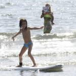 Federica Panicucci gioca in acqua con i figli a Forte dei Marmi 12