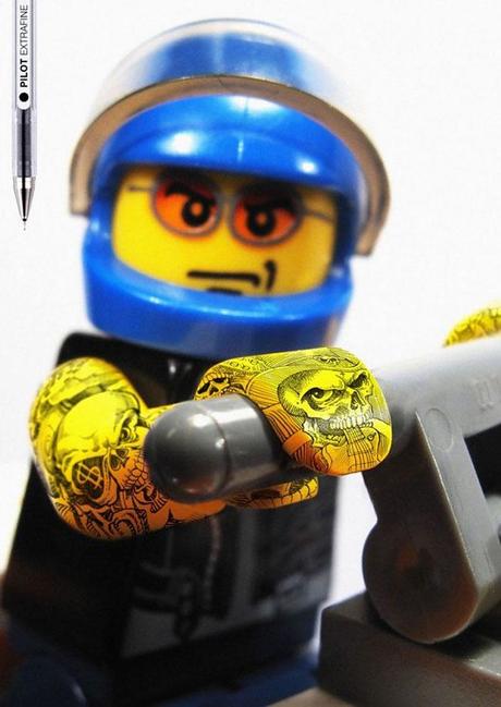 Lego tattoo by Pilot Extrafine