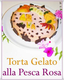 TORTA GELATO ALLA PESCA ROSA