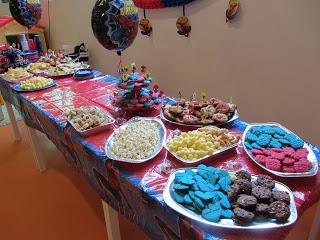 Buffet di Compleanno tema Spider Man