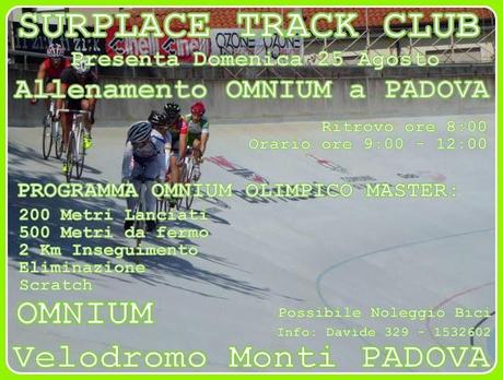 Omnium Olimpico Master a Padova domenica 25 Agosto