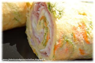 Rotolo salato ai fiori di zucchine