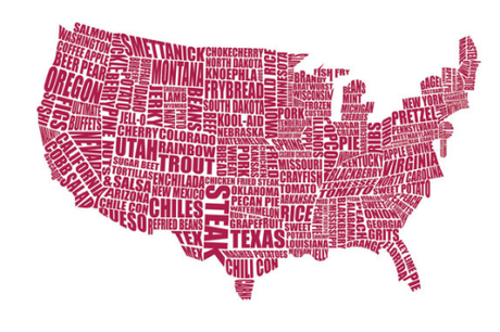 Mappa gastronomica America