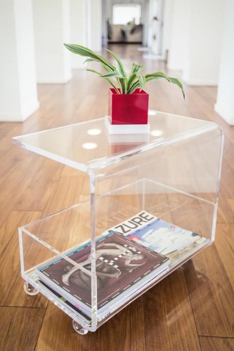 Tavolino da salotto in plexiglass su misura design trasparente