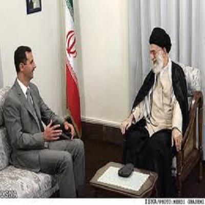 Il dittatore siriano Bashar al-Assad in visita al suo mater, la Guida Suprema dell'Iran, Ali Khamenei