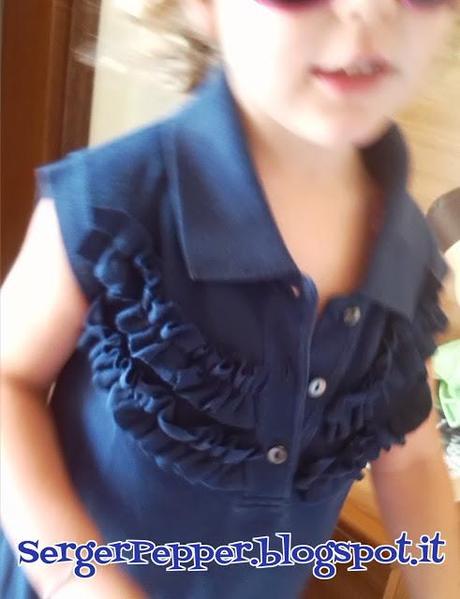 TUTORIAL || SergerPepper: #Sewing a #simple girl's #dress from a polo
