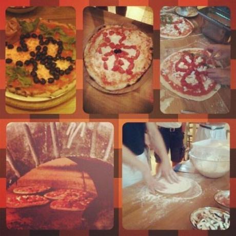 Alcuni passi salienti del pizza making nella pizzeria del Ristorante Il Rosmarino a Castelfalfi