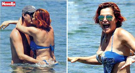 Simona Ventura in bikini (anzi, trikini), vacanza al bacio con il suo Gerò!