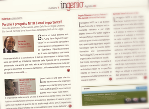 geoSDI e Progetto MITO sulla rivista INGENIO