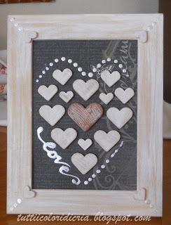 Cornice con cuore in stile shabby chic