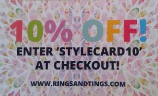 Rings & Tings: monthly items and a special discount for you!