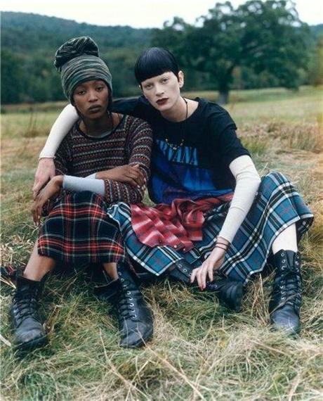 Grunge and Glory by Marc Jacobs for Perry Ellis.  Photographed by Steven Meisel in Vogue.  1992