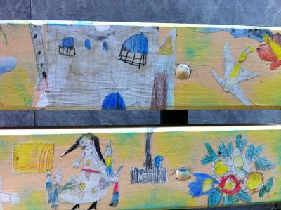 Pontremoli, panchina decorata Pontremoli, panchina decorata