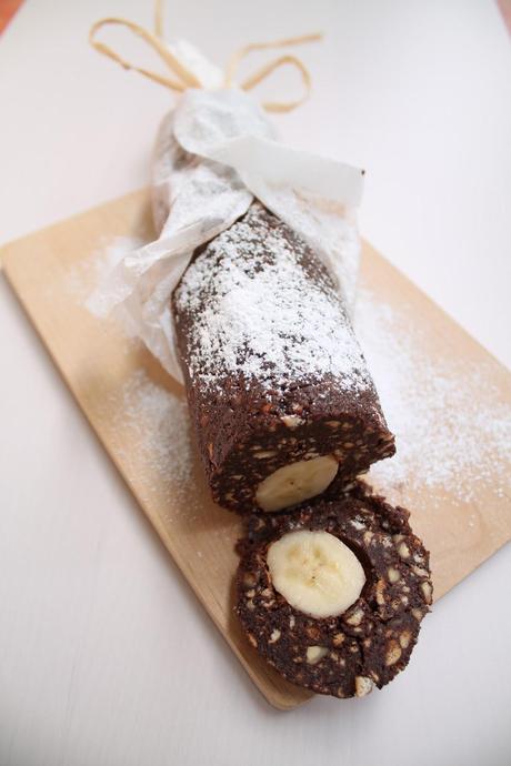 Salame di cioccolato con banane!