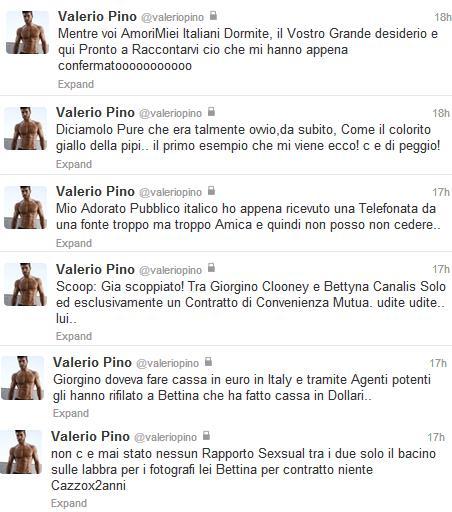 ValPino1 Canalis/Clooney: Valerio Pino rivela i termini del contratto biennale