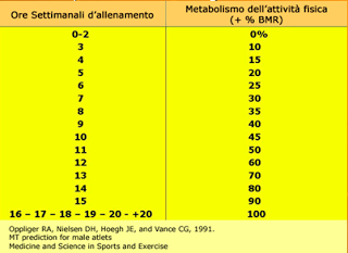 FABBISOGNO GIORNALIERO - METABOLISMO TOTALE E BILANCIO CALORICO