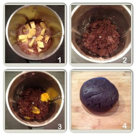 Tartellette al Cacao con caramello al burro salato e cioccolato Impasto per frolla