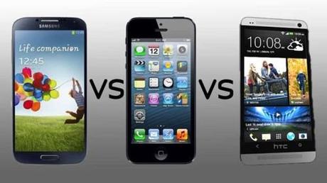 samsung galaxy s4 vs iphone 5s vs htc one vs lumia 1020