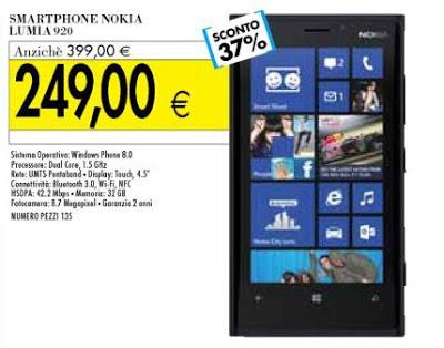 Nokia Lumia 920: in offerta alla Coop Estense a 249 euro valida sino al 25 settembre