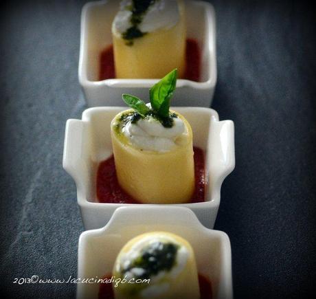 Mezzi paccheri con mousse di bufala e datterini confit per #primiditalia: un Festival tutto da gustare.