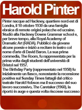 Harold Pinter TEATRO LIBERO