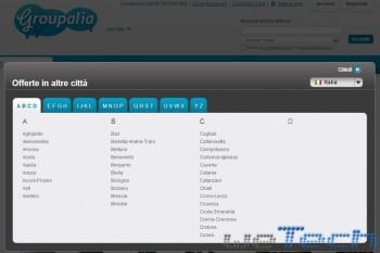 Groupalia - Selezione città