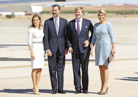 La prima volta di Willem Alexander e Máxima a Madrid, accolti da Felipe e Letizia