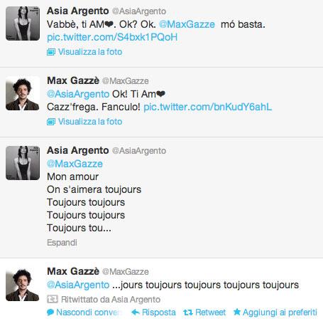 themusik max gazze e asia argento love amore morgan twitter Asia Argento e Max Gazzè, ecco la conferma della love story